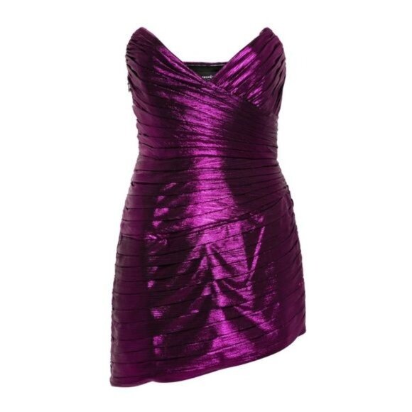New Retrofete Nala sweetheart-neck minidress in Purple Size M - Picture 6 of 15